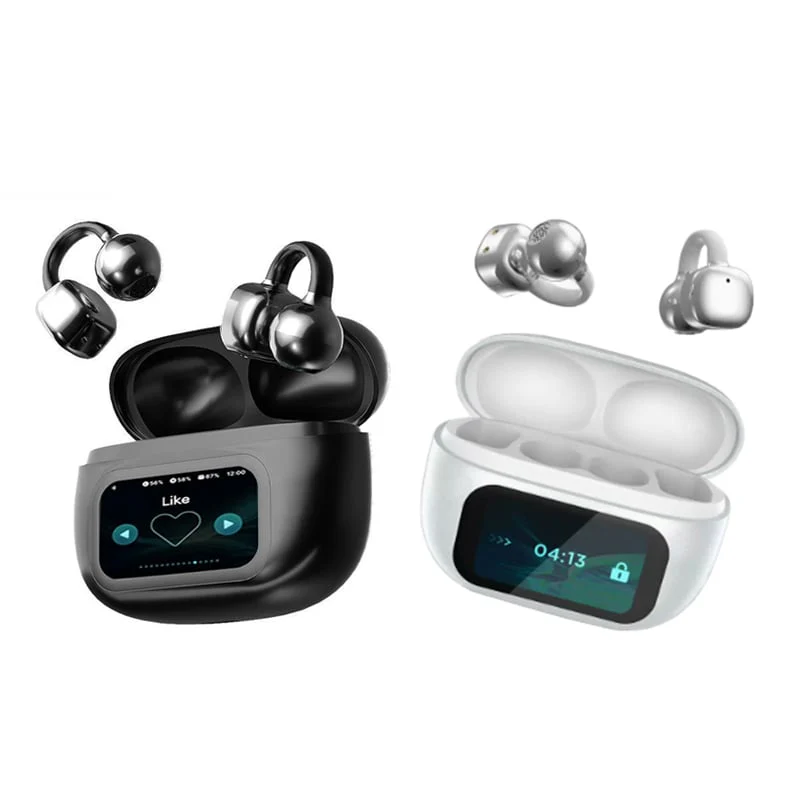 Clip-On Ear LCD Full Color Touchscreen Audio Wireless Headphones - Image 12