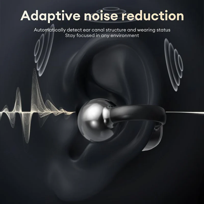 Clip-On Ear LCD Full Color Touchscreen Audio Wireless Headphones - Image 3
