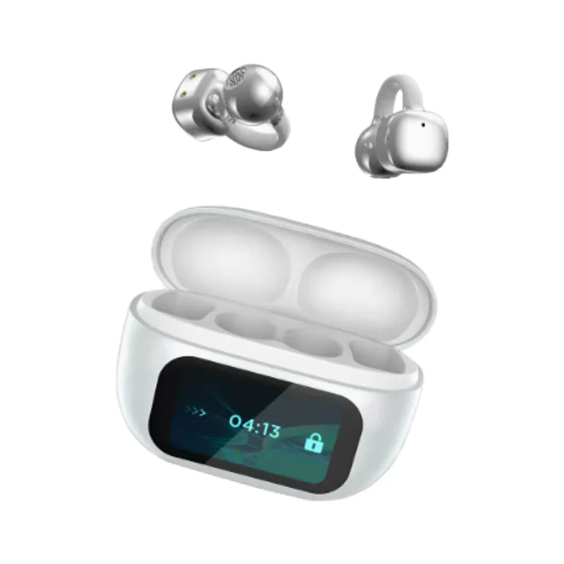 Clip-On Ear LCD Full Color Touchscreen Audio Wireless Headphones - Image 4