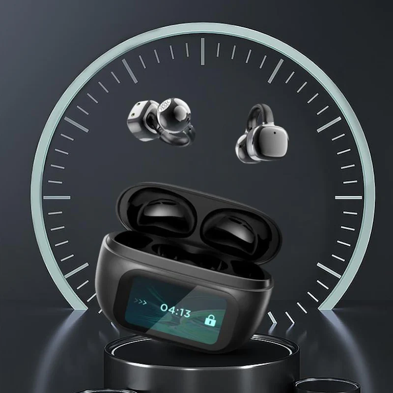 Clip-On Ear LCD Full Color Touchscreen Audio Wireless Headphones - Image 8