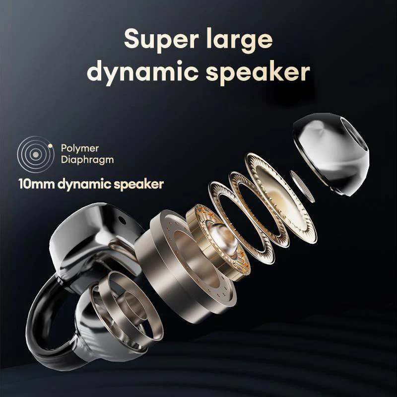 Clip-On Ear LCD Full Color Touchscreen Audio Wireless Headphones - Image 9