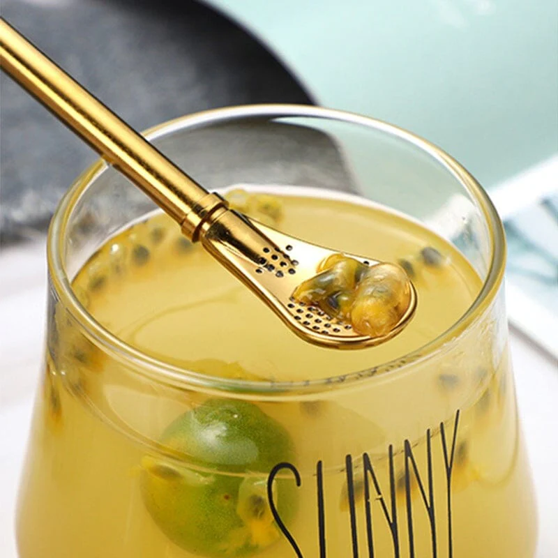 Coffee Spoon Stainless Steel Drinking Straw - Image 2