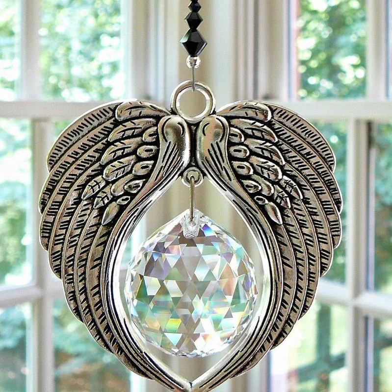 Colorful Angel Wings Memorial Ornament - Image 2