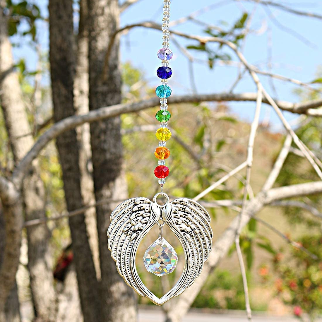 Colorful Angel Wings Memorial Ornament - Image 7