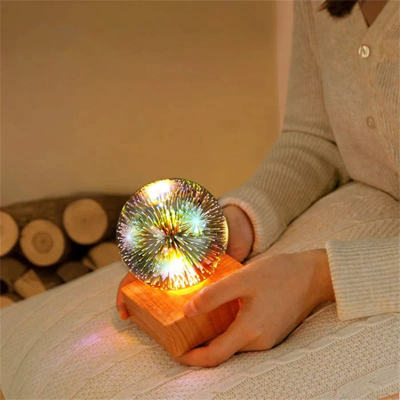 Colorful LED Crystal Ball Night Lamp - Image 3