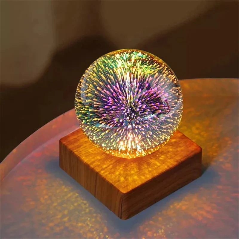 Colorful LED Crystal Ball Night Lamp - Image 4