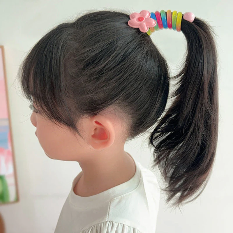 Colorful Telephone Wire Hair Bands for Kids - Image 10