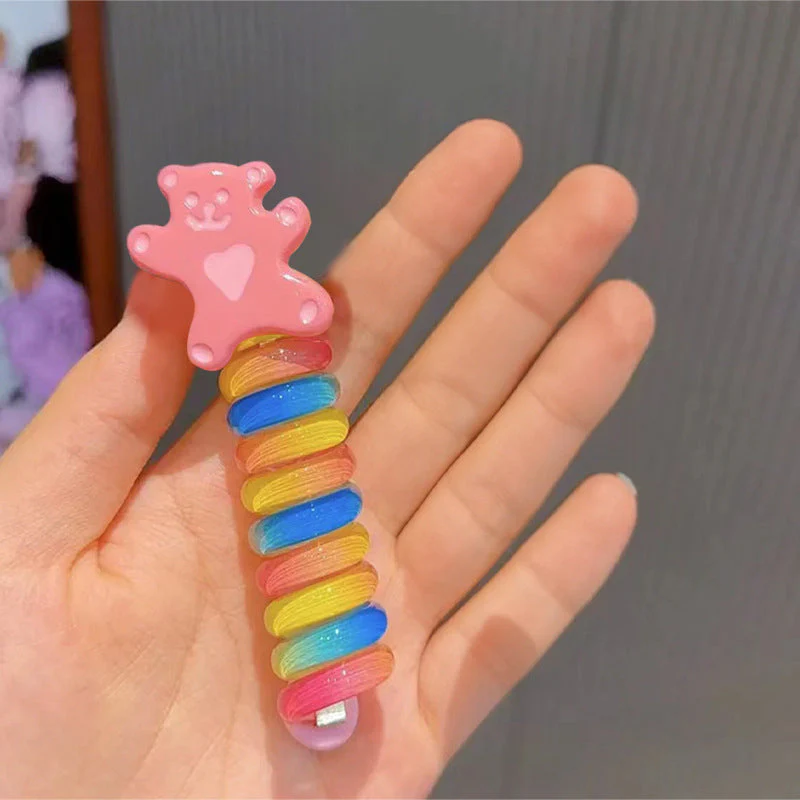 Colorful Telephone Wire Hair Bands for Kids - Image 13