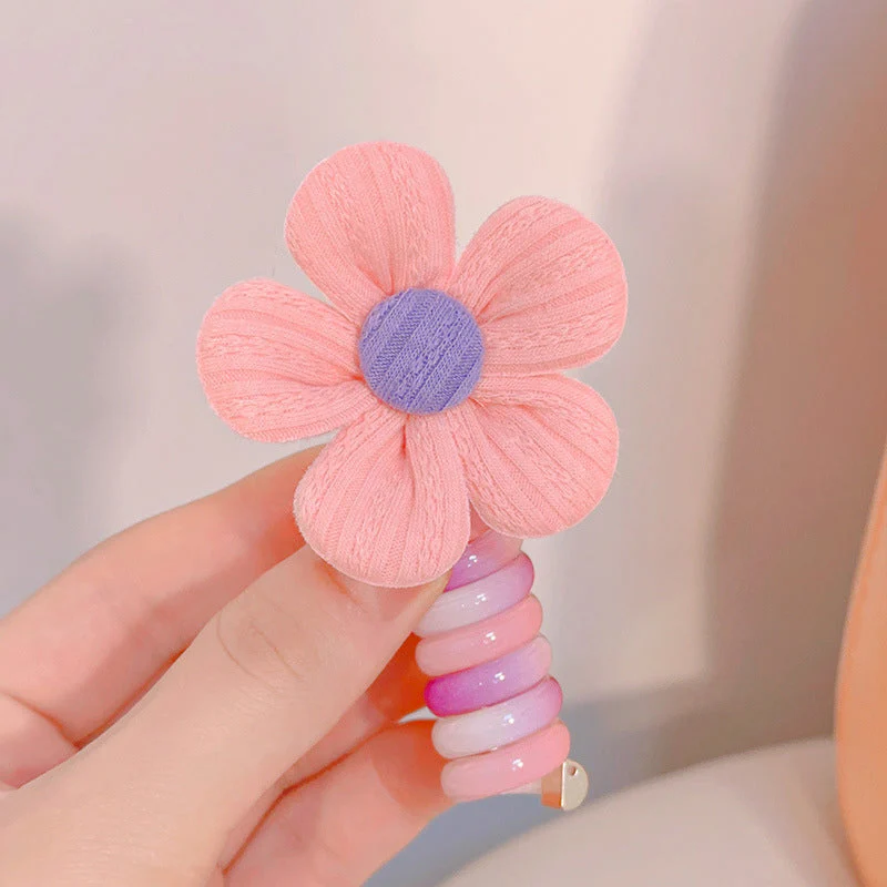 Colorful Telephone Wire Hair Bands for Kids - Image 21
