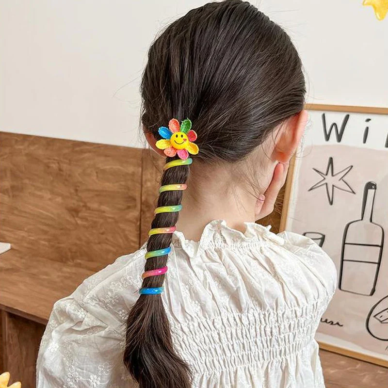Colorful Telephone Wire Hair Bands for Kids - Image 3