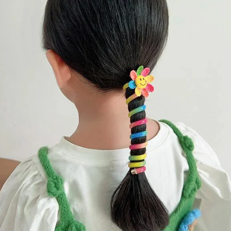 Colorful Telephone Wire Hair Bands for Kids - Image 5