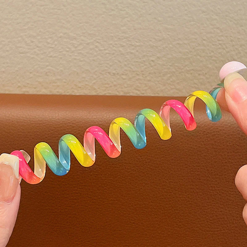 Colorful Telephone Wire Hair Bands for Kids - Image 7
