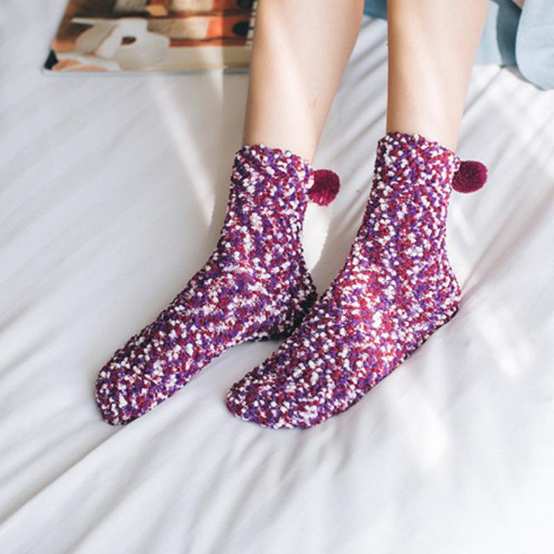 Coral Fleece Cupcake Socks - Image 4