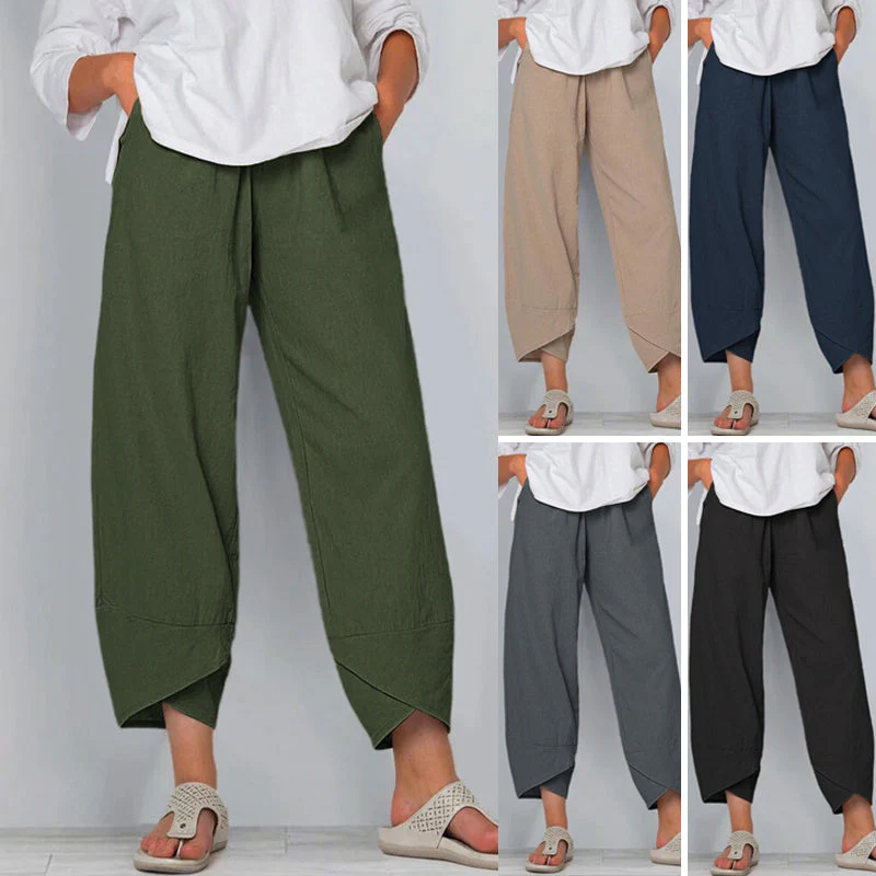 Cotton Linen Casual Pants - Image 2