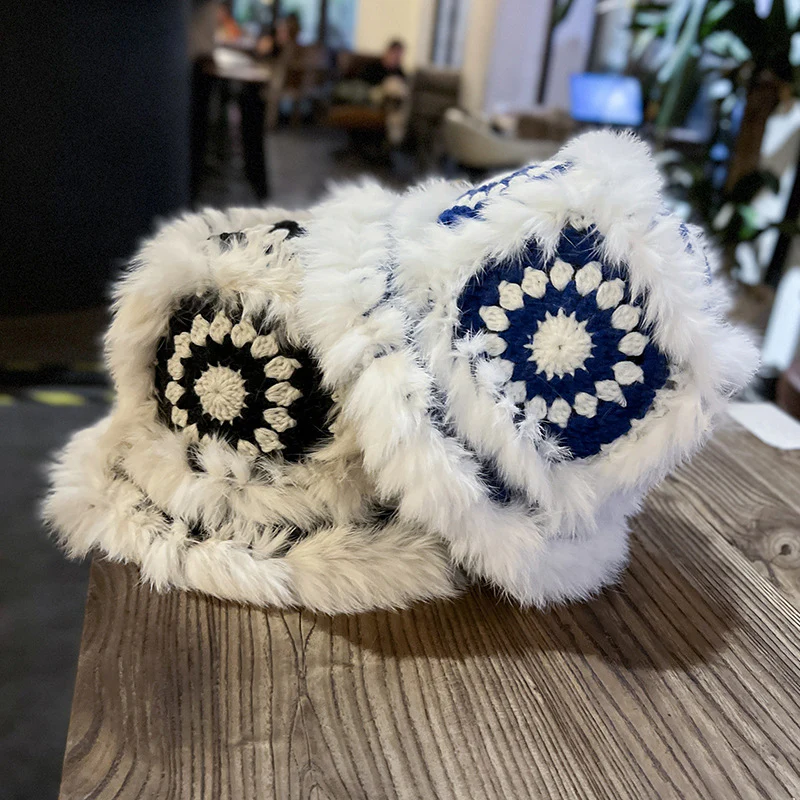 Cozy Handmade Crochet Flower Hat - Image 3