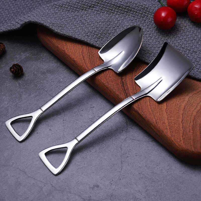 Creative Dessert Ice Cream 304 Stainless Steel Spade Spoon - Image 3