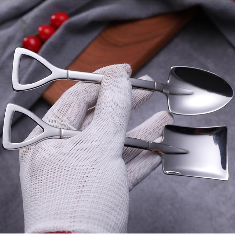 Creative Dessert Ice Cream 304 Stainless Steel Spade Spoon - Image 5