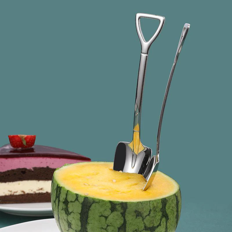 Creative Dessert Ice Cream 304 Stainless Steel Spade Spoon - Image 7