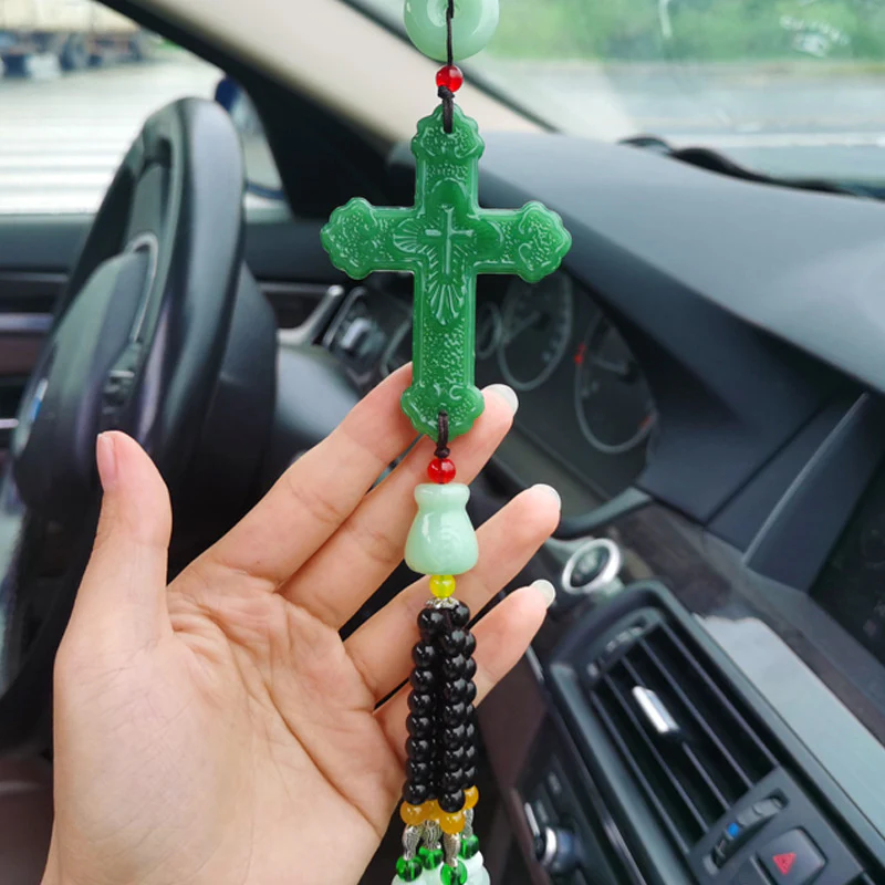 Crystal Cross Car Pendant - Image 8