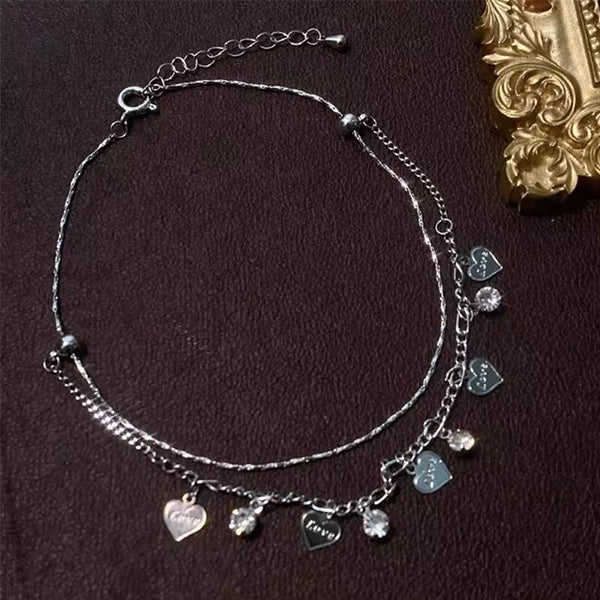 Crystal Encrusted Anklet with Diamond Fringes - Image 10
