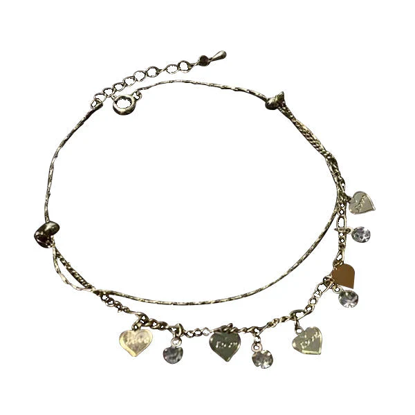 Crystal Encrusted Anklet with Diamond Fringes - Image 11