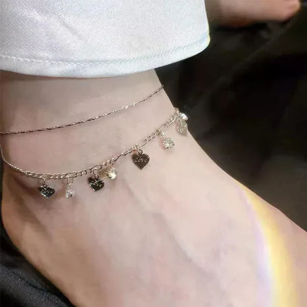Crystal Encrusted Anklet with Diamond Fringes - Image 6