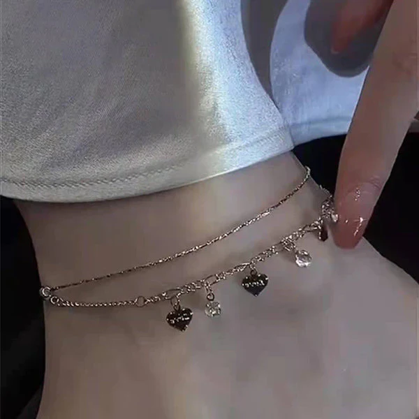 Crystal Encrusted Anklet with Diamond Fringes - Image 7