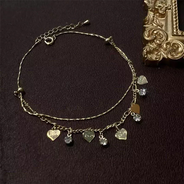 Crystal Encrusted Anklet with Diamond Fringes - Image 9