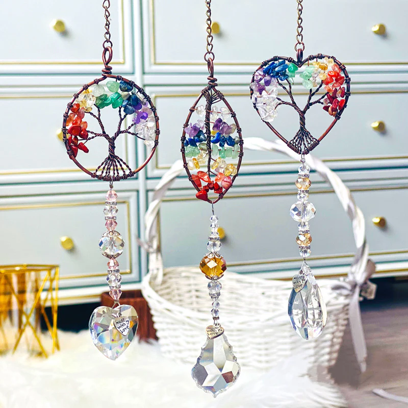 Crystal Wind Chime Tree Of Life Suncatcher - Image 2