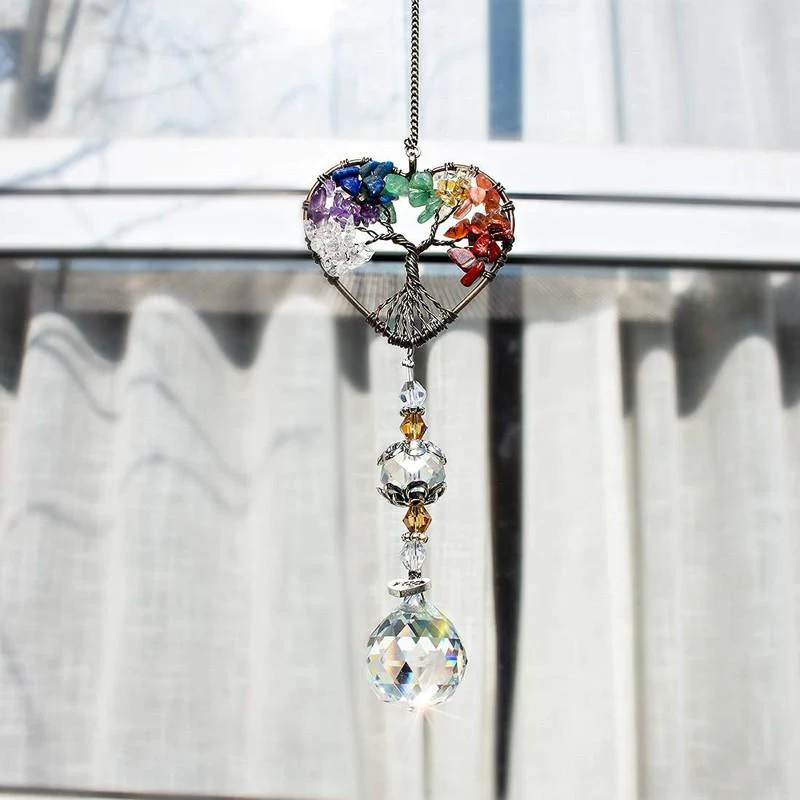 Crystal Wind Chime Tree Of Life Suncatcher - Image 3