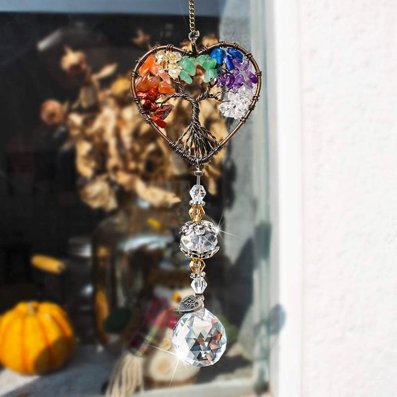 Crystal Wind Chime Tree Of Life Suncatcher - Image 4