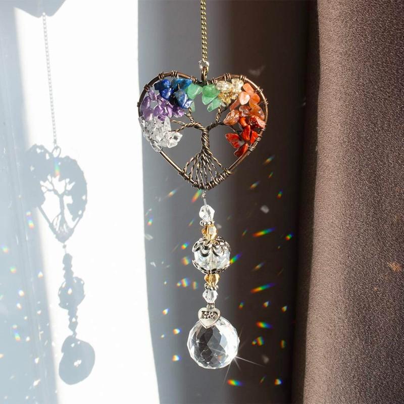 Crystal Wind Chime Tree Of Life Suncatcher - Image 7