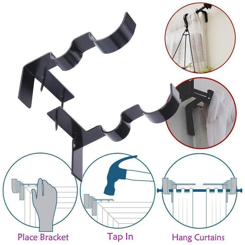 Curtain Rod Brackets (2 pcs) - Image 2