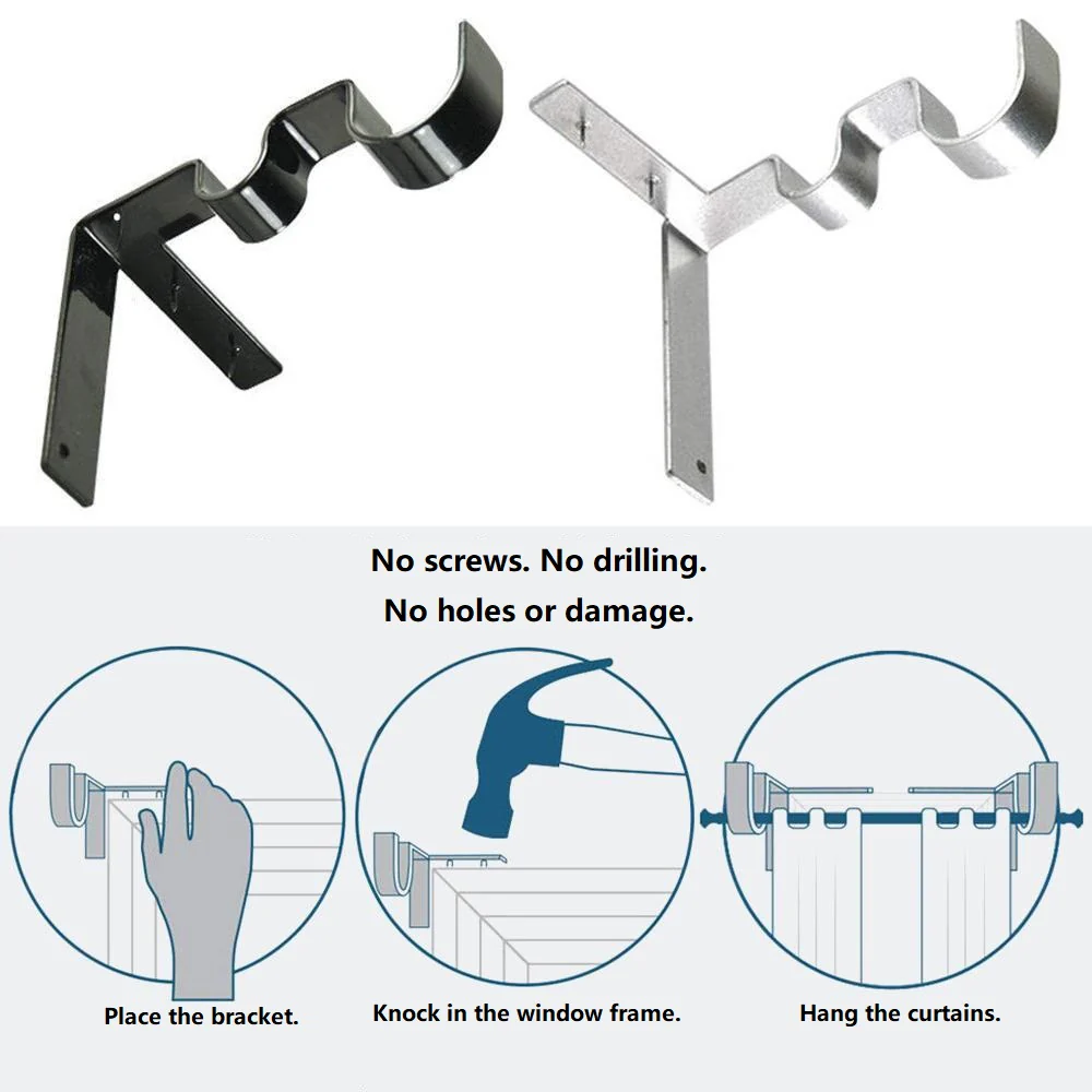 Curtain Rod Brackets (2 pcs) - Image 5