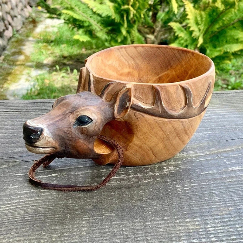 Cute Animal Handmade Wooden Mug - Image 8