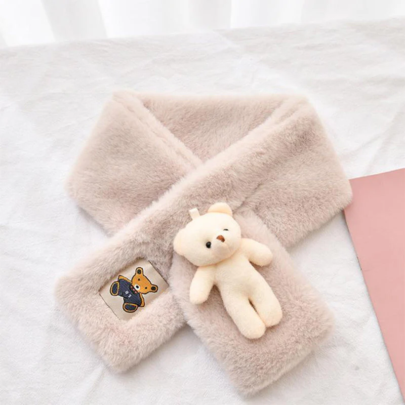 Cute Bear Plush Bib For Adult And Child - Image 8