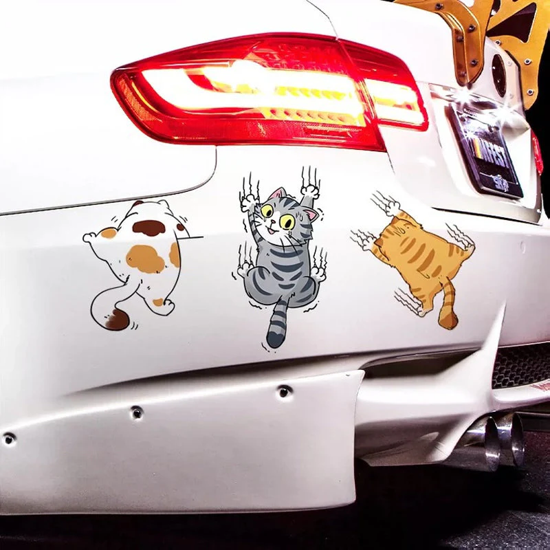 Cute Cat Cartoon Decal Car Stickers - Image 3