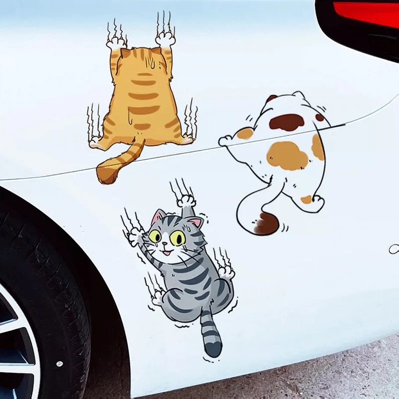 Cute Cat Cartoon Decal Car Stickers - Image 6