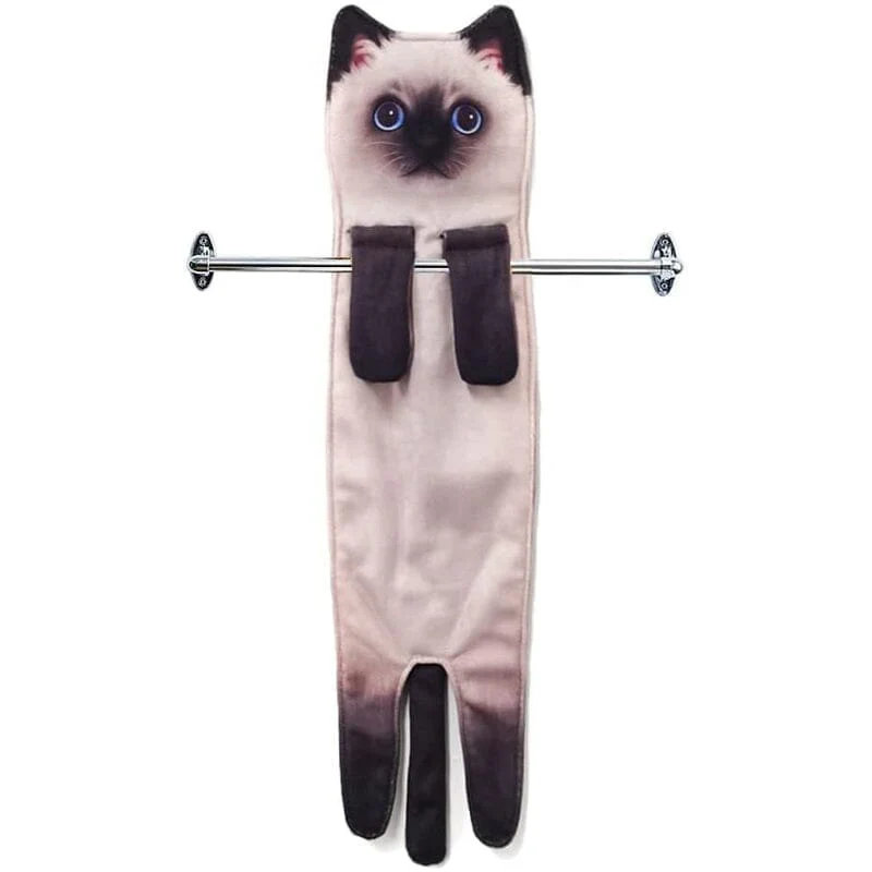 Cute Cat Hand Towel - Image 17
