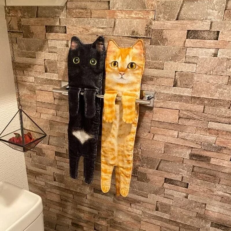 Cute Cat Hand Towel - Image 3