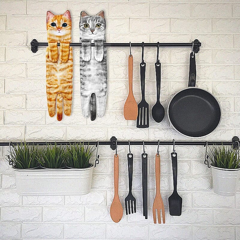 Cute Cat Hand Towel - Image 4