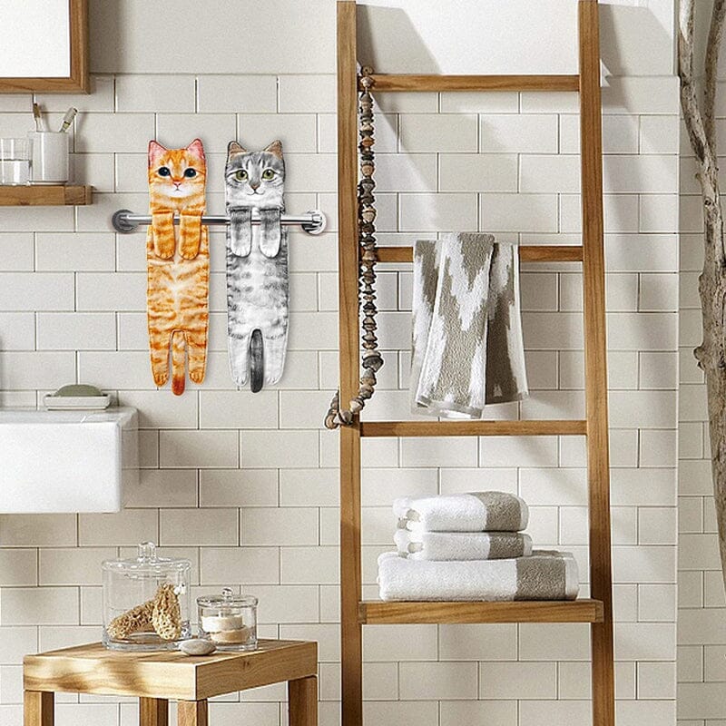 Cute Cat Hand Towel - Image 5