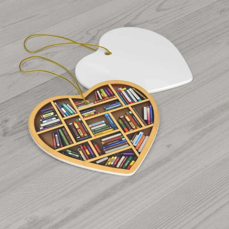 Cute Heart-shaped Bookshelf Decoration - Image 3