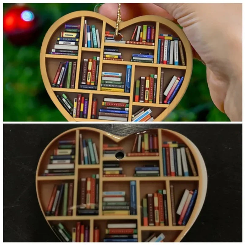 Cute Heart-shaped Bookshelf Decoration - Image 4