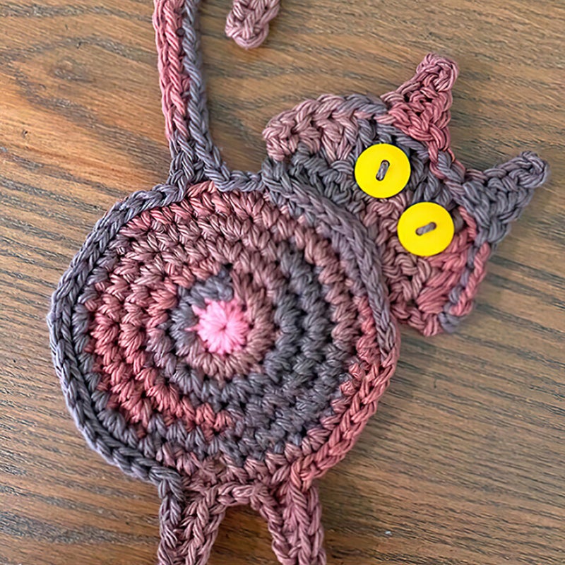 Cute Knitted Kitten Butt Coasters - Image 5