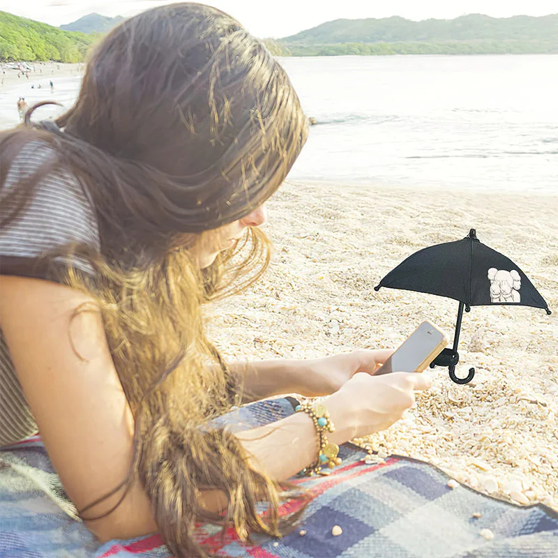 Cute Mobile Phone Holder With Sun Umbrella - Image 10
