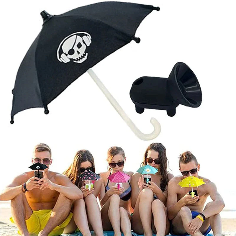 Cute Mobile Phone Holder With Sun Umbrella - Image 4