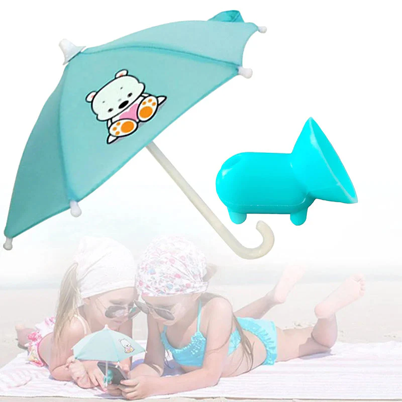 Cute Mobile Phone Holder With Sun Umbrella - Image 5