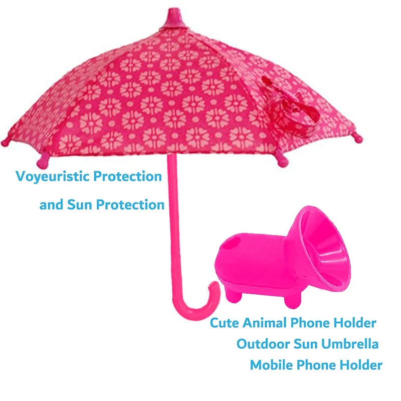 Cute Mobile Phone Holder With Sun Umbrella - Image 7