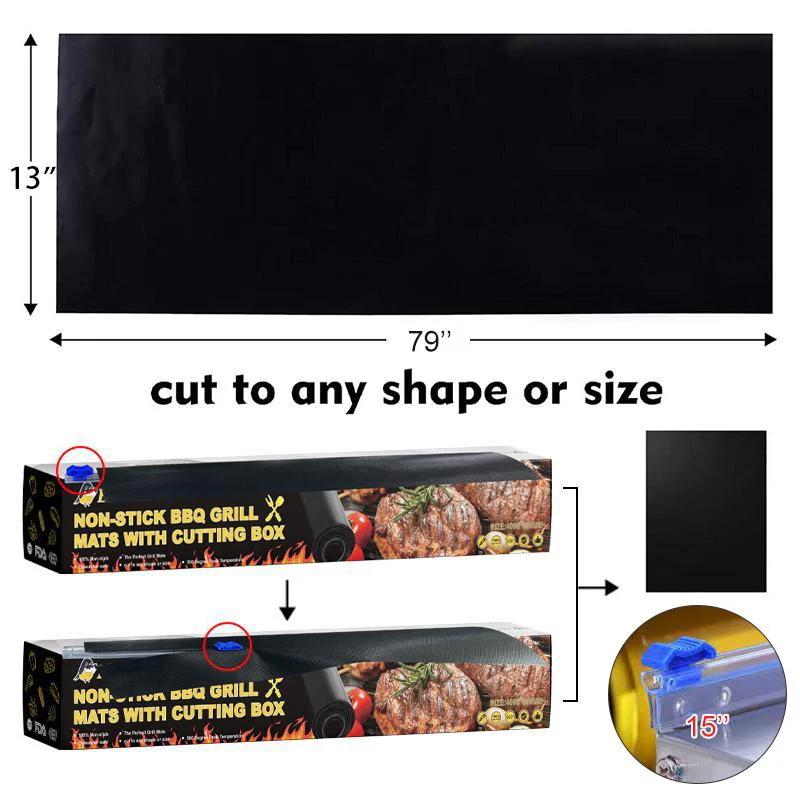 Cuttable Non-Stick BBQ Grill Mats(1 roll) - Image 9